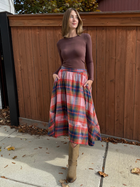 Ruhi Plaid Handkerchief Skirt