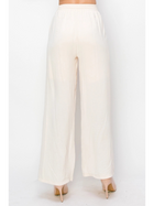 Drawstring Pants with Lace Panels