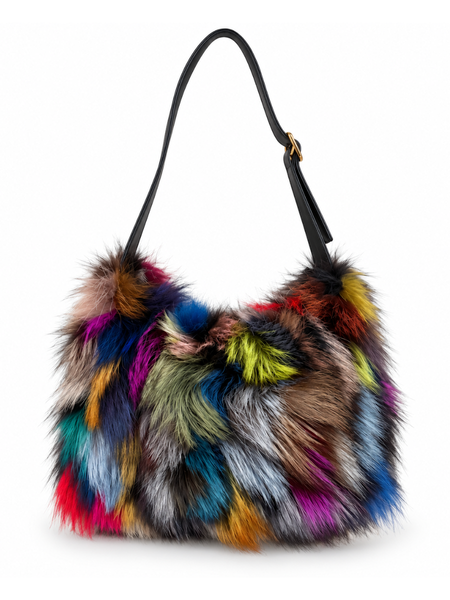 Kaleidoscope Fox Fur Shoulder Bag – Grace & Joy Clothing Co.