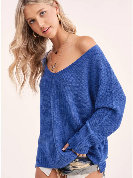 Crochet v hot sale neck sweater