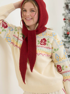 Rose Fair Isle Half Zip Pullover