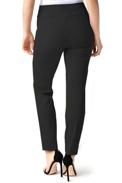 ANKLE Women's Wide Band Pull On Pant with Tummy Control (M2623P)-BLACK –  The Total Look