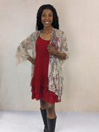 Slip Dress with Lace Tiers