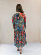 Silk Viscose Button Tunic Dress