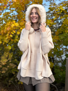 Luxe Fox Fur Trim Hooded Jacket