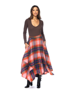 Ruhi Plaid Handkerchief Skirt