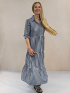 Checked Tiered Maxi Dress