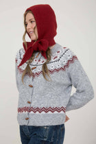 Fair Isle Scarlet Grey Cardigan