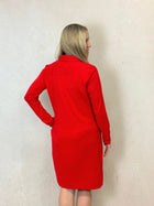 Split Neck Shirt Dress
