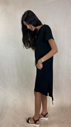 V Neck Cap Sleeve Tee Shirt Dress