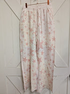 Drawstring Pants with Lace Panels