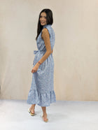 Ruffle Sleeveless Maxi Dress