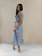 Ruffle Sleeveless Maxi Dress