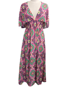 Flutter Sleeve Cape Dress