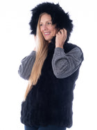 Reversible Fur Hoodie Vest