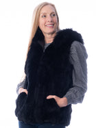 Reversible Fur Hoodie Vest