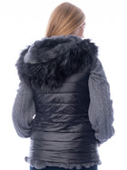 Reversible Fur Hoodie Vest