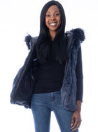 Reversible Fur Hoodie Vest