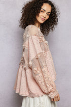 Strawberry Rosette Knit Top