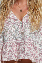 Vintage Rose Lace Peplum Top