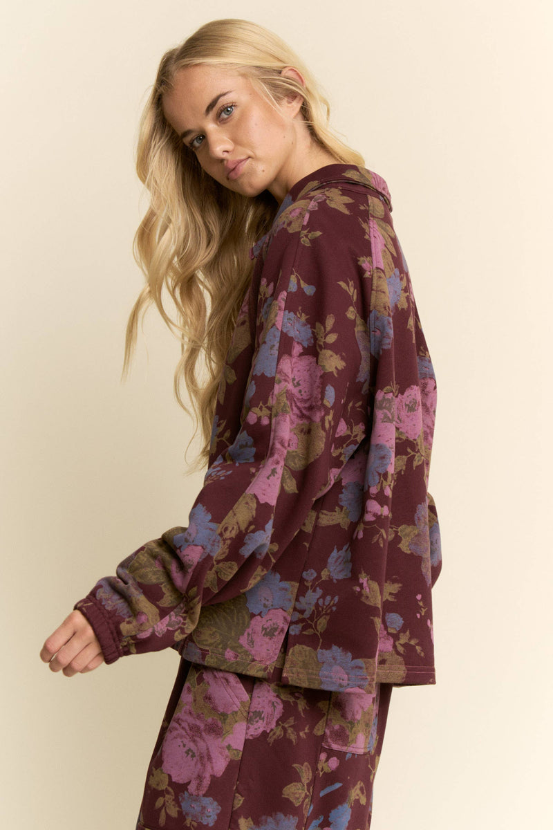 Marlowe Floral Half-Zip Set