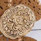 Floral Buckle Vegan Leather Belt