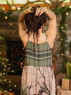 Winter Wish Christmas Plaid Bohéme Slip Dress