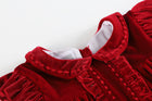 Child's Red Velour Ruffle Dress