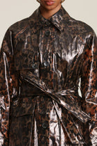 Leopard Rain Trench Coat