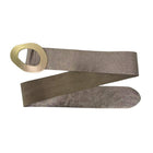 Metallic Leather Suede Belt w/ wide buckle
