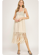 Riviera Fringe Textured Dress