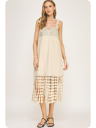 Riviera Fringe Textured Dress