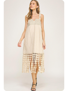 Riviera Fringe Textured Dress