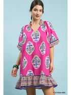 Fuchsia Garden Party Dress