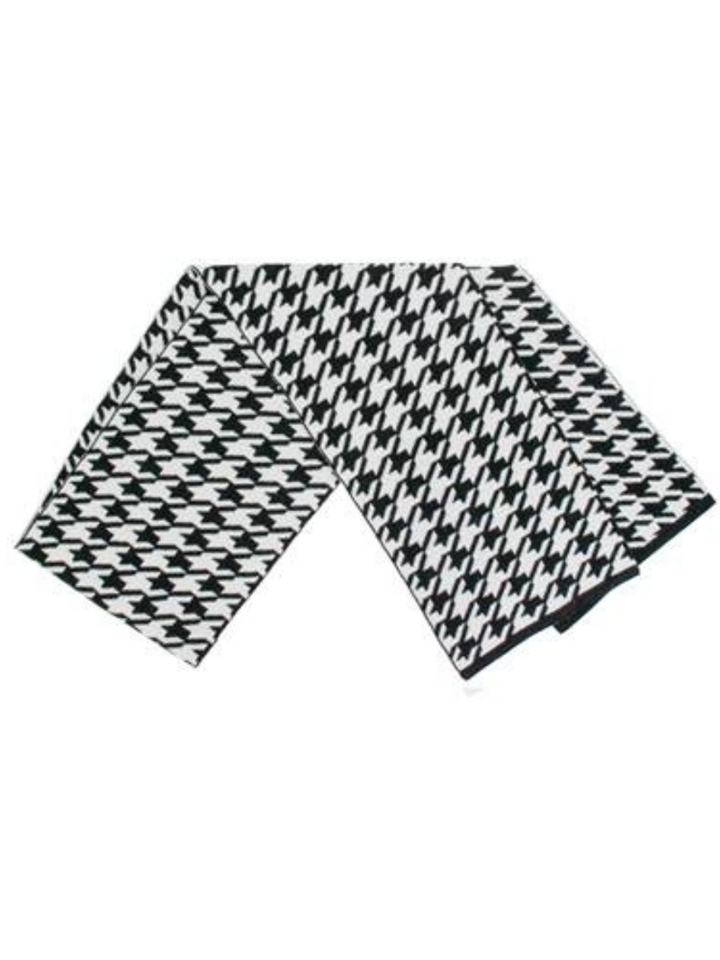 Knit Houndstooth Scarf