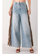 High Desert Fringe Wide Leg Jeans