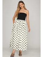 Sophia Polka Dot Strapless Dress