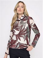 Bordeaux Botanical Cowl-Neck Top