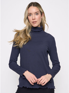 Essential Navy Ribbed Turtleneck