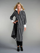 The Longest Shirt in Black + White Stripe