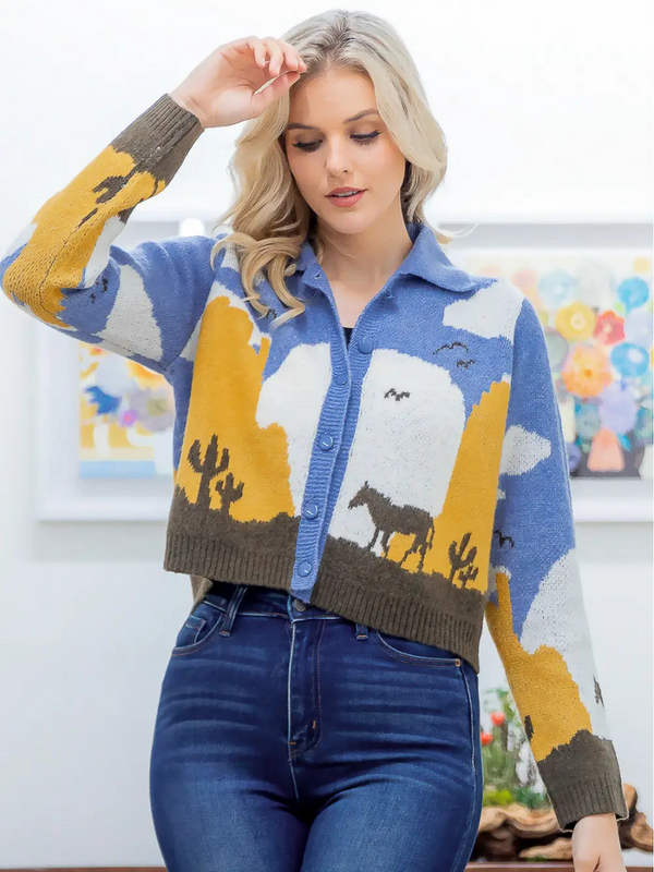Desert Horizon Cropped Cardigan