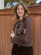 Off Shoulder Metallic Sweater