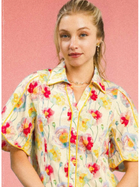 Garden Glow Button-Up Blouse
