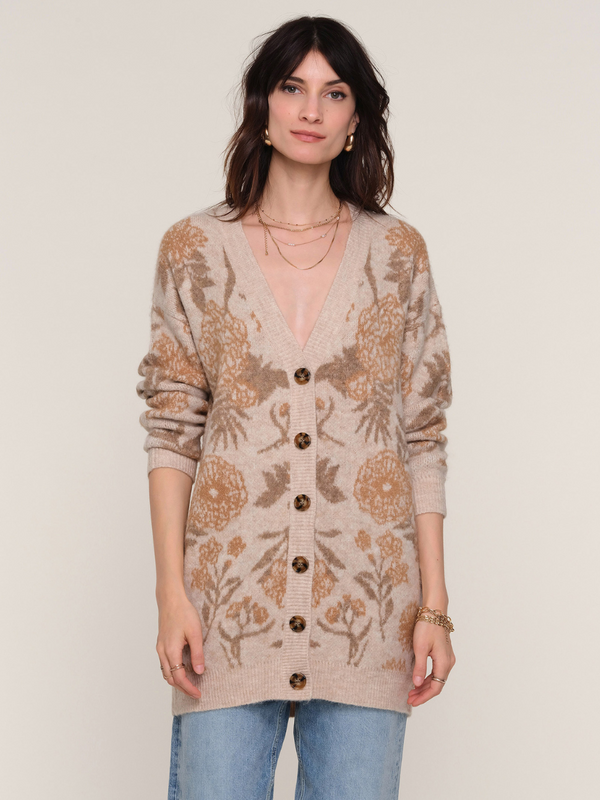 Ryan Floral Jacquard Cardigan