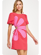 Petal Pop Sleeve Mini Dress