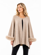Aspen Detachable Fox Fur Wool Wrap