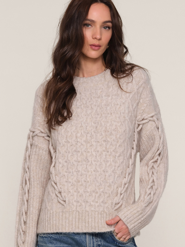 Raven Cable Knit Fisherman Sweater