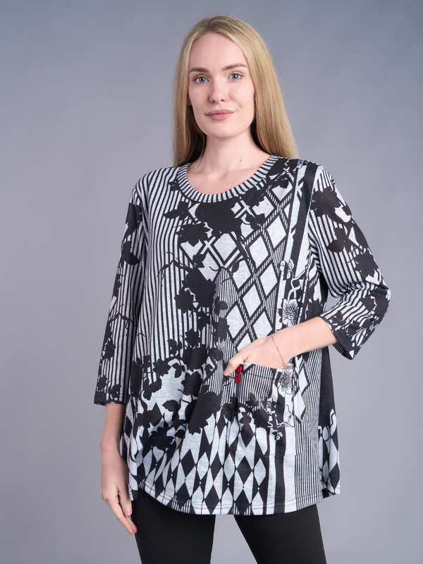 Monochrome Garden Top