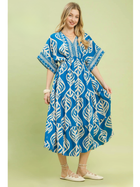 Cerulean Breeze Tiered Midi Dress