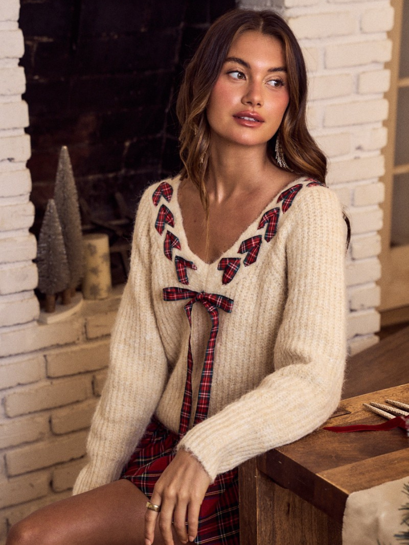 Holiday Christmas Plaid Sweater